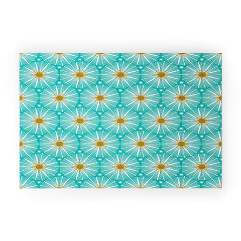 Heather Dutton Supernova Aqua Welcome Mat