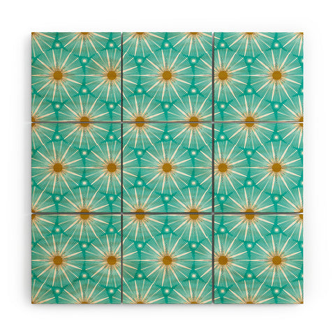 Heather Dutton Supernova Aqua Wood Wall Mural