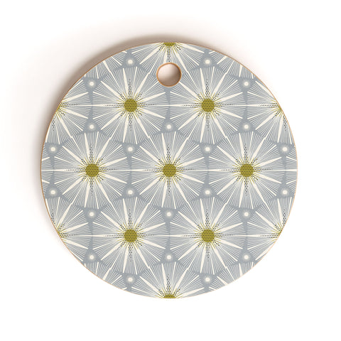 Heather Dutton Supernova Gray Cutting Board Round