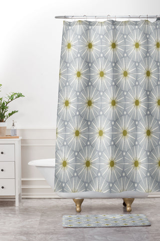 Heather Dutton Supernova Gray Shower Curtain And Mat