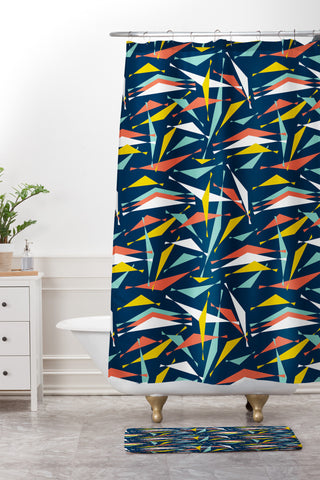 Heather Dutton Swizzlestick Party Girl Shower Curtain And Mat