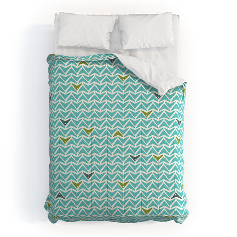 Heather Dutton Take Flight Aqua Comforter