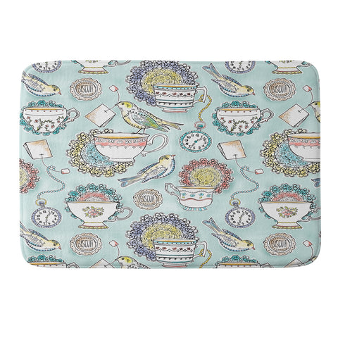 Heather Dutton Tea Time Memory Foam Bath Mat