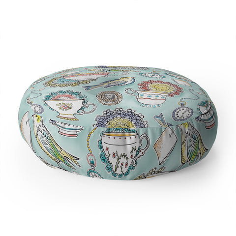 Heather Dutton Tea Time Floor Pillow Round
