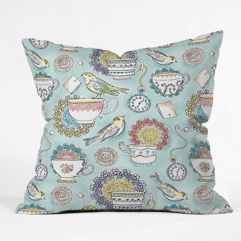 Heather Dutton Tea Time Outdoor Throw Pillow