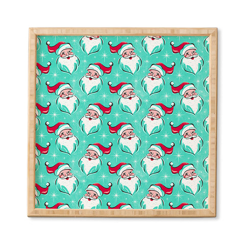 Heather Dutton Tis The Season Multi Pattern Aqua Framed Wall Art