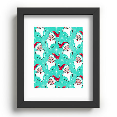 Heather Dutton Tis The Season Multi Pattern Aqua Recessed Framing Rectangle