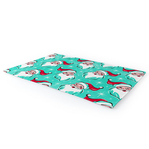 Heather Dutton Tis The Season Multi Pattern Aqua Area Rug