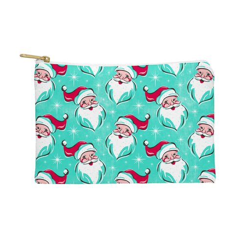 Heather Dutton Tis The Season Multi Pattern Aqua Pouch