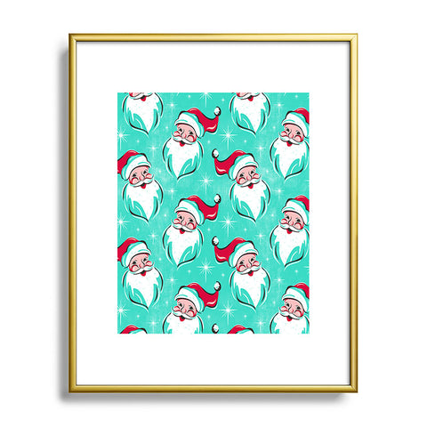 Heather Dutton Tis The Season Multi Pattern Aqua Metal Framed Art Print