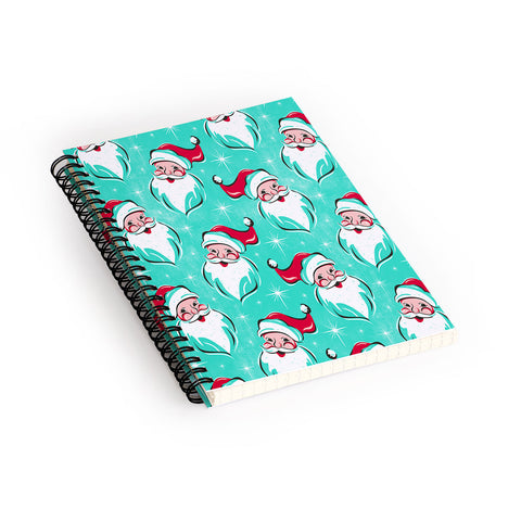 Heather Dutton Tis The Season Multi Pattern Aqua Spiral Notebook