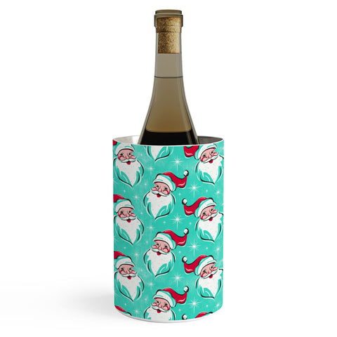 Heather Dutton Tis The Season Multi Pattern Aqua Wine Chiller