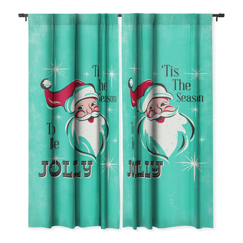 Heather Dutton Tis The Season Retro Santa Aqua Blackout Non Repeat