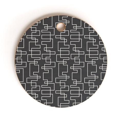 Heather Dutton Transit Black Cutting Board Round