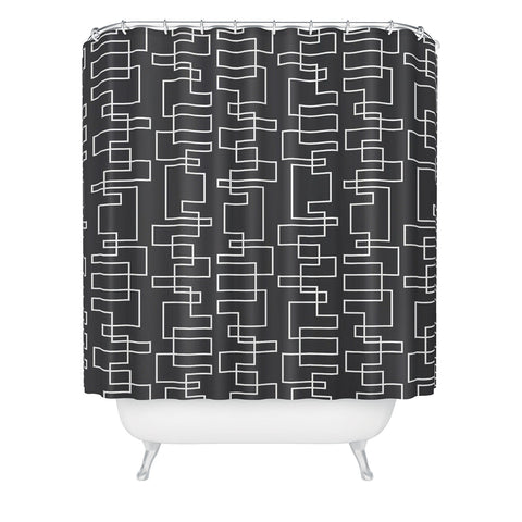 Heather Dutton Transit Black Shower Curtain