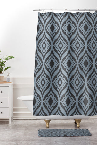 Heather Dutton Trevino Dusk Shower Curtain And Mat