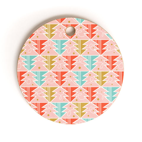 Heather Dutton Trim A Tree Chill Cutting Board Round