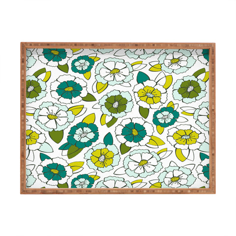 Heather Dutton Tropical Bloom Rectangular Tray