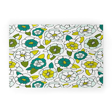 Heather Dutton Tropical Bloom Welcome Mat