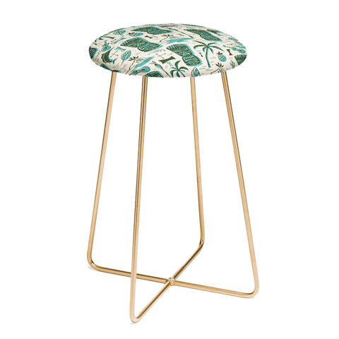 Heather Dutton Tropical Tiki Counter Stool