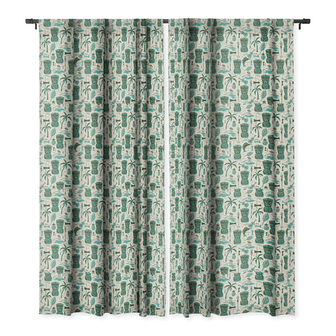 Heather Dutton Tropical Tiki Blackout Window Curtain
