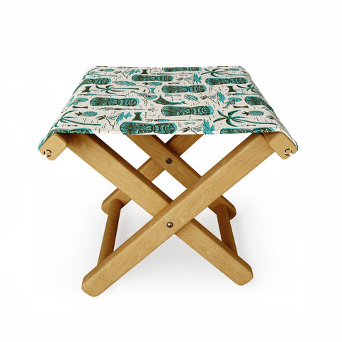 Heather Dutton Tropical Tiki Folding Stool