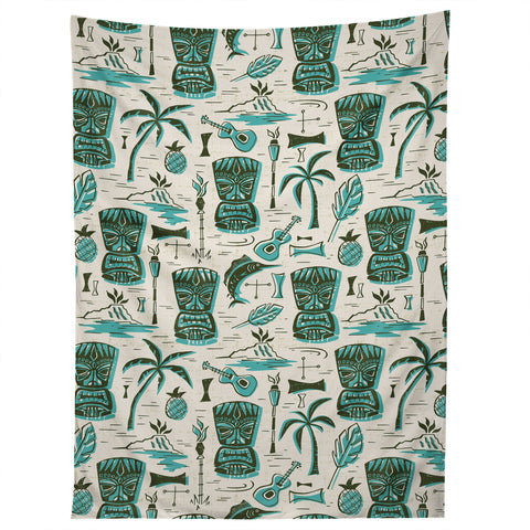 Heather Dutton Tropical Tiki Tapestry