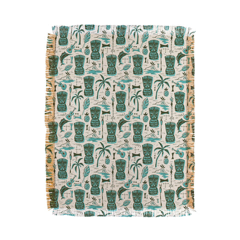 Heather Dutton Tropical Tiki Throw Blanket