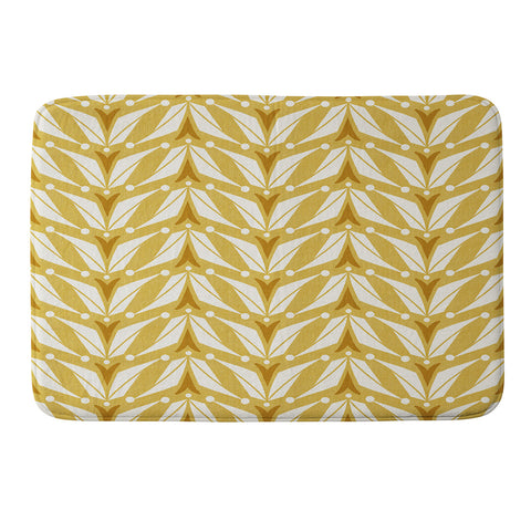 Heather Dutton Tulipa Goldenrod Memory Foam Bath Mat