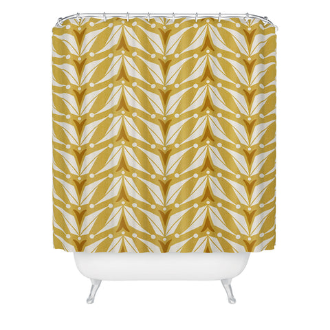 Heather Dutton Tulipa Goldenrod Shower Curtain