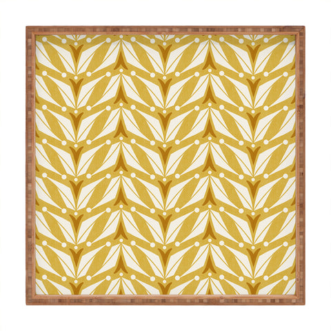 Heather Dutton Tulipa Goldenrod Square Tray