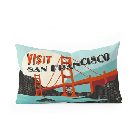 Heather Dutton Visit San Francisco Oblong Throw Pillow