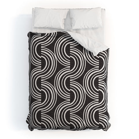 Heather Dutton Wander Black and White Comforter