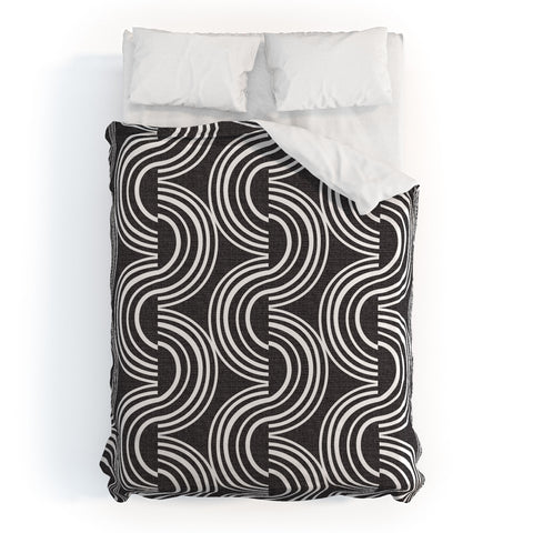Heather Dutton Wander Black and White Duvet Cover