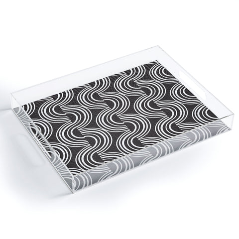 Heather Dutton Wander Black and White Acrylic Tray