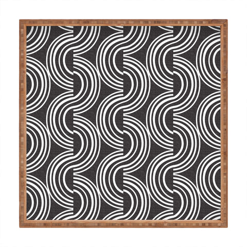 Heather Dutton Wander Black and White Square Tray