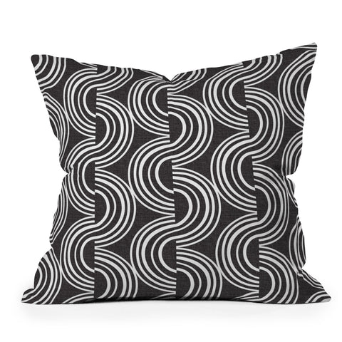 Heather Dutton Wander Black and White Throw Pillow