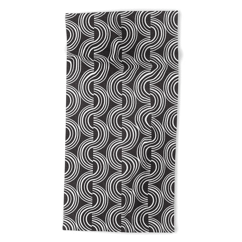 Heather Dutton Wander Black and White Beach Towel