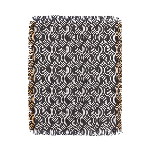 Heather Dutton Wander Black and White Throw Blanket