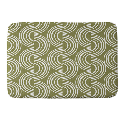 Heather Dutton Wander Olive Memory Foam Bath Mat