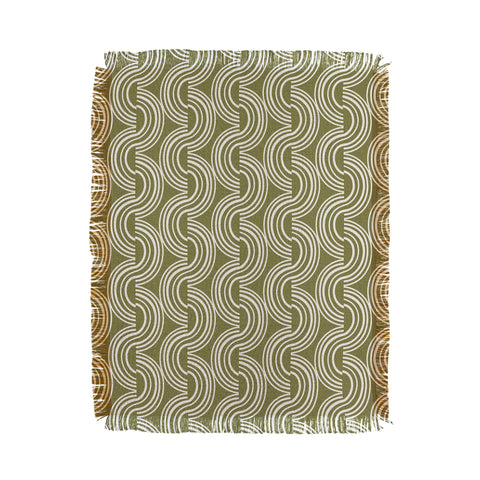 Heather Dutton Wander Olive Throw Blanket