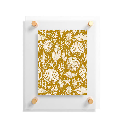 Heather Dutton Washed Ashore Gold Ivory Floating Acrylic Print