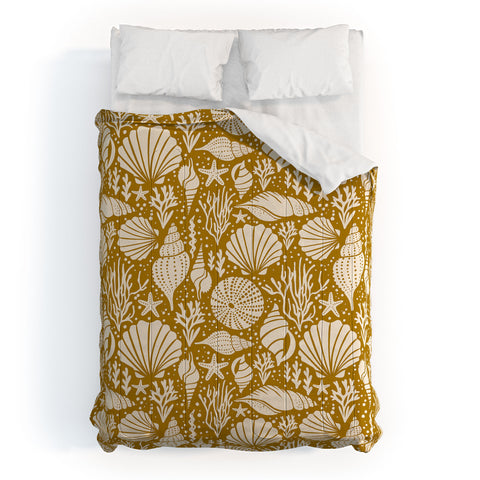 Heather Dutton Washed Ashore Gold Ivory Comforter