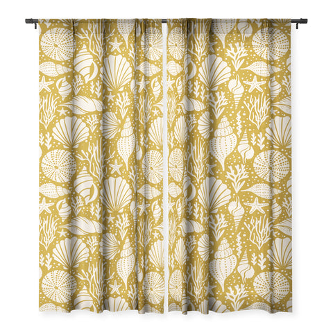 Heather Dutton Washed Ashore Gold Ivory Sheer Non Repeat