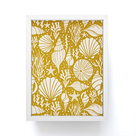 Heather Dutton Washed Ashore Gold Ivory Framed Mini Art Print