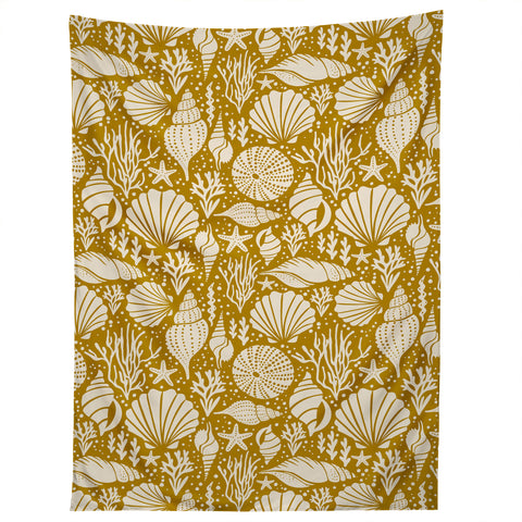 Heather Dutton Washed Ashore Gold Ivory Tapestry