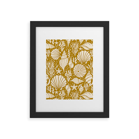Heather Dutton Washed Ashore Gold Ivory Framed Art Print