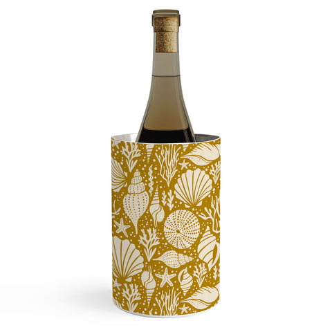 Heather Dutton Washed Ashore Gold Ivory Wine Chiller