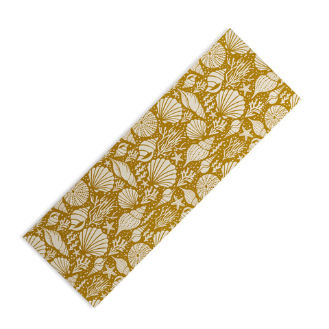 Heather Dutton Washed Ashore Gold Ivory Yoga Mat
