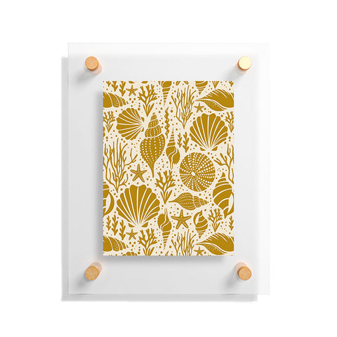 Heather Dutton Washed Ashore Ivory Gold Floating Acrylic Print